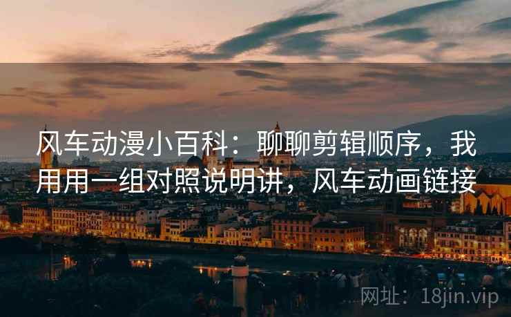 风车动漫小百科：聊聊剪辑顺序，我用用一组对照说明讲，风车动画链接