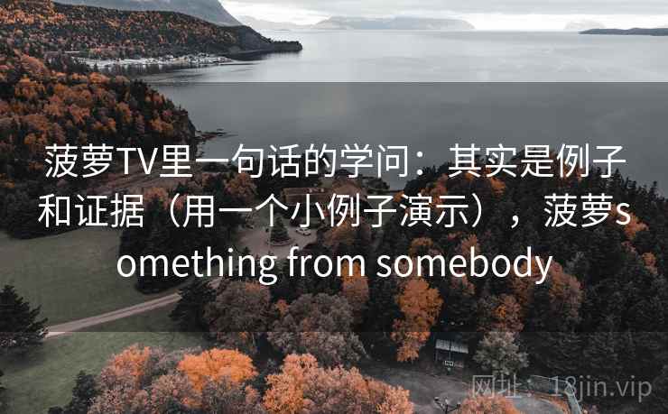 菠萝TV里一句话的学问：其实是例子和证据（用一个小例子演示），菠萝something from somebody